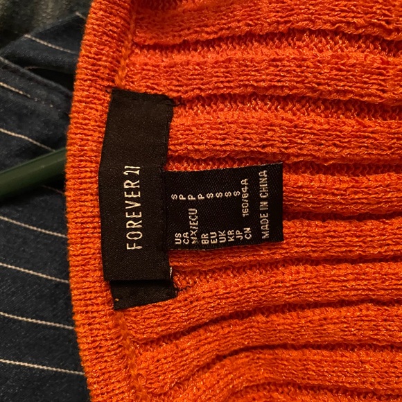 F21 orange crop top - Picture 2 of 3